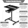35-45 Inch Adjustable Height Worktable,Capacity Heavy-Duty Work Table with Wheels & Brakes, Mechanics Workbench for Warehouse, Repair Shops, Workshop - 4 of 4