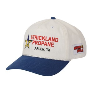 King Of The Hill Strickland Propane White & Blue Retro Grandpa Snapback Hat - 1 of 4
