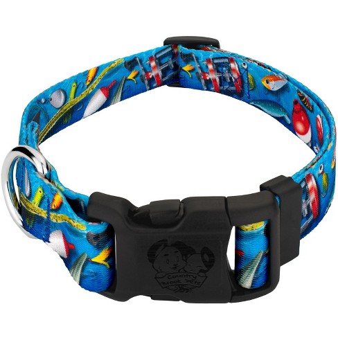 Country Brook Petz Deluxe Gone Fishin Dog Collar Made In The