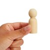 Bright Creations 50 Pack Unfinished Wooden Peg Doll Bodies, Natural Wood Figures for Painting, DIY Arts and Crafts, 2.4 inches Tall - 4 of 4