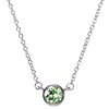 Pavilion Gift Company - Liza Birthstone August Peridot - 17"-18.5" Necklace with 0.25" Crystal Pendant made from Austrian Crystals - Necklaces - 4 of 4