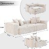 WJShome Sectional Couches for Living Room,102inch Cloud Couch Modular Sectional Sofa,Corduroy Couch Love Seat,Cushion Covers Removable& Washable - 3 of 4