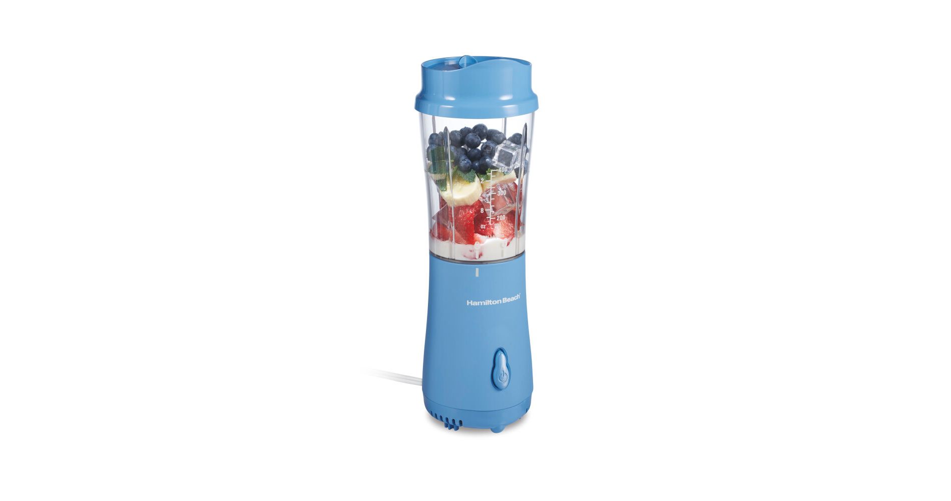 Hamilton Beach Personal Blender with Travel Lid Tranquil Blue 51172