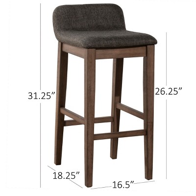 Renmark Brushed Gray Adjustable Wood Counter Stool