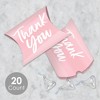 Big Dot of Happiness Pink Elegantly Simple - Favor Gift Boxes - Guest Party Favors Petite Pillow Boxes - Set of 20 - 2 of 4