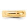 Black Bow Jewelry 6mm 14K White or Yellow Gold Half Round Milgrain Comfort Fit Band - 3 of 4