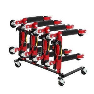 Car Dolly Rack, Jack Stands Holder Storage Rack with Rotatable