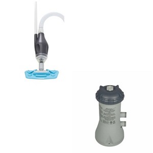 Kokido K563CBX/GRY/18 Skooba Max Swimming Pool Handheld Vacuum Cleaner Bundle with Intex 1000 GPH Easy Set Above Ground Swimming Pool Filter Pump - 1 of 4