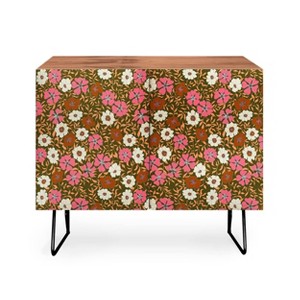Schatzi Brown Jirra Floral Olive Walnut Credenza - Deny Designs - 1 of 3