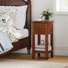 Tangkula 2PCS Nightstand 3-Tier Bedside Table w/ Open Storage Shelf & Narrow Side Table - 3 of 4