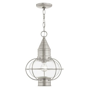 Livex Lighting Newburyport 1 - Light Pendant in  Brushed Nickel - 1 of 4