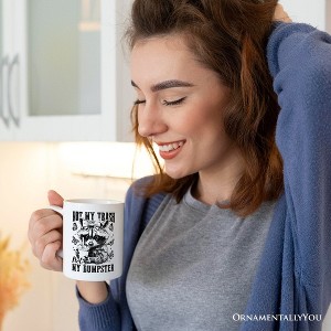 Not My Trash Not My Dumpster Mug, Funny Coquette Raccoon Gift | OrnamentallyYou - 1 of 4