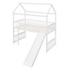 Luxystar Kids Playhouse Loft Bed with Slide & Play Area Underneath, Twin Size Solid Wood Low Bunk Bed for Children - 4 of 4