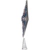 Kurt Adler 8-Point Star Tree Topper, Blue & Silver, 16" - 4 of 4