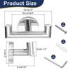 Unique Bargains 304 Stainless Steel Rust Resistant Wall Mount Bath Double Towel Hook - 2 of 4