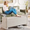 Pinmoco 44" Corduroy Storage Ottoman Bench, Upholstered Bench for Entryway Bedroom and Living Room with Storage - 3 of 4