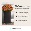 Tierra Verde 2 Pack Indoor Outdoor 20 Inch Self Watering Planters, Sonata, Black - 3 of 4