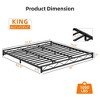 Whizmax 6 Inch Metal Platform Bed Frame with Wavy Pattern, Steel Slat Support, Mattress Foundation and No Box Spring Needed, Easy Assembly, Black - 2 of 4