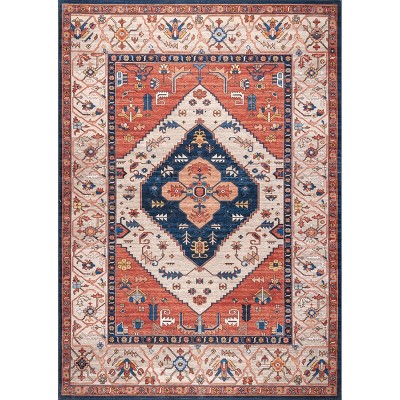 Eco-Friendly Reversible Rust Washable Area Rug, 3' x 5'