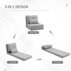 NicBex Convertible Sleeper Chair,Modern Folding Sofa Bed with Metal Frame,Modern Couches with Pillows  for Living Room,Gray - 4 of 4
