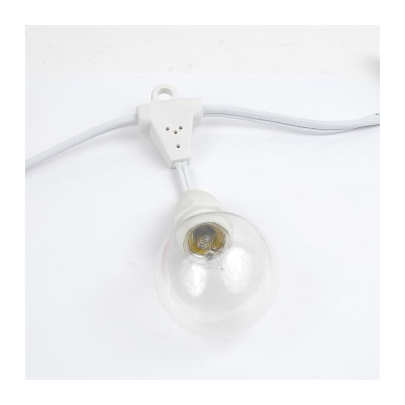 Novelty Lights Globe Outdoor String Lights with 25 suspended Sockets Suspended White Wire 25 Feet, 4 of 9