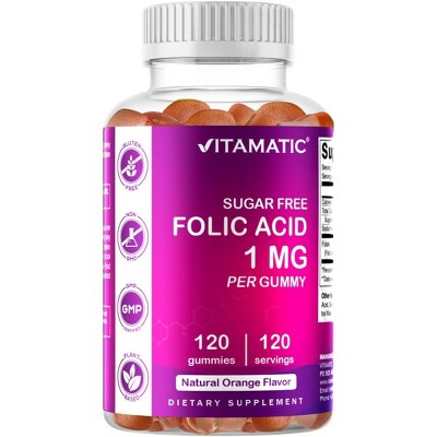Sugar Free Folic Acid 1 mg - 120 Gummies