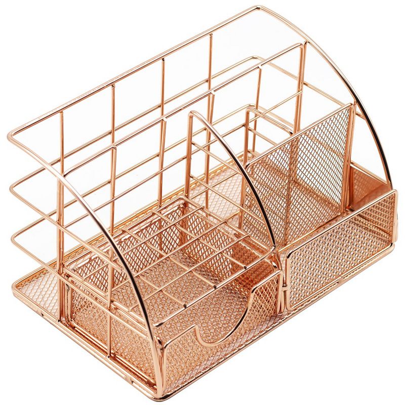 Sorbus Desk Organizer, All-in-One Stylish Mesh Desktop Caddy Includes Pen/Pencil Holder, Mail Organizer, and Sliding Drawer, Great for Home or Office, 6 of 11