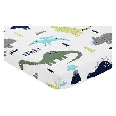 dinosaur fitted crib sheet