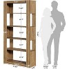 Lantine 5-Tier Open Bookshelf, 70.8-Inch Tall Bookcase, Floor Standing Wood Display Storage Shelves for Home Office, Living Room - 3 of 4