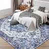 Vintage Washable Rug, Low-Pile, Ultra-Thin, Stain-Resistant, Non-Slip for Living Room, Bedroom, Dining - 3 of 4