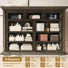 9-Drawer Farmhouse Wooden Dresser with Carved Handles and Legs – Multi-Room Storage for Bedroom, Living Room, or Hallway - 3 of 4