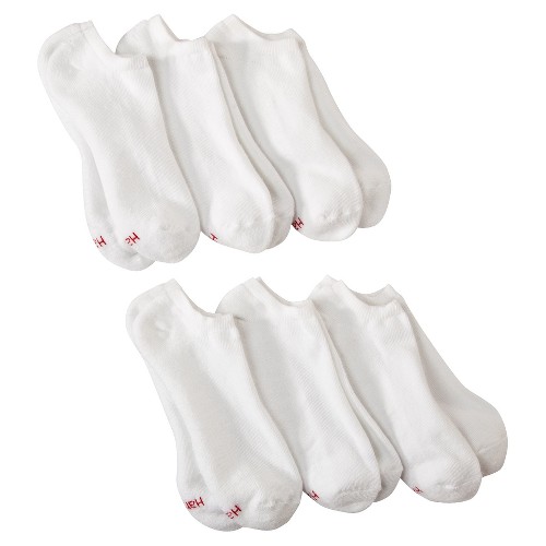 Men's Hanes Premium Xtemp Lite 6Pk White No Show Socks, Size: Small