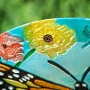 Evergreen 18" Glitter Hand Painted and Embossed Bird Bath, Butterfly - 4 of 4