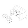 South Shore 30.25" Kozack 2 Door Credenza with Drawers - 3 of 4