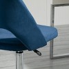 GlasFlength Task and Office Chairs Armless Office Chair Ergonomic Rolling Computer Desk Chair Work Chair for Office, Blue, 19.25"*23.5"*35.75" - 4 of 4