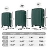 MAYEERTY 3-Piece Luggage Set (20"/24"/28") - PP Spinner Wheels, Carry-On, Matching Color, Combination Lock - 4 of 4