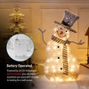 iMountek "Collapsible LED Christmas Snowman Decoration – Battery Operated Indoor/Outdoor Holiday Light with Removable Hands & Scarf" White - 4 of 4