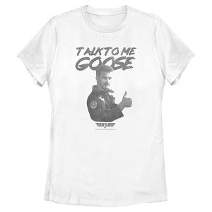 Women's Top Gun Talk to Me Goose Thumbs Up T-Shirt - 1 of 4