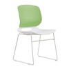 Racxily Set of 4 Stacking Chairs, Polypropylene Seat with Fiberglass Back - 2 of 4