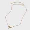 14K Gold Dipped Cubic Zirconia Rondelle Initial Necklace - A New Day™ Gold - 2 of 4