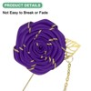 Unique Bargains Wedding Rose Men Suit Boutonnieres Lapel Pin with Gold Leaf Brooch 6 Pcs - 2 of 4