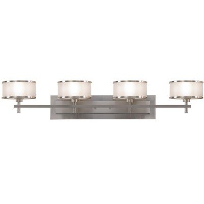 Generation Lighting Casual Luxury 4 light Brushed Steel Bath Fixture VS13704-BS