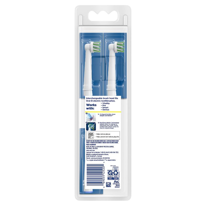 Oral-B Cross Action Electric Toothbrush Replacement Brush Heads, 5 of 14