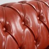 CAVINAS Chesterfield Sofa with Rolled Arm, Modern PU Leather 3 Seater Sofa Couch, Upholstered Vintage Couch for Living Room - 4 of 4