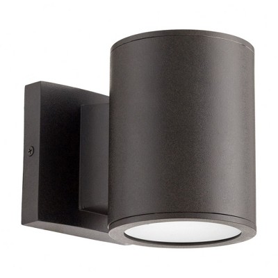 Quorum Lighting Cylinder LED Outdoor Wall Light, 2 Lights, Oiled Bronze