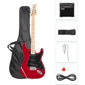 GLARRY 39" Full Size Electric Guitar for Music Lover Beginner with 20W Amp and Accessories Pack Guitar Bag - 1 of 4
