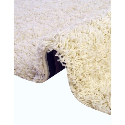 Luxe Ivory Blue 9' x 12' Rectangular Easy Care Shag Rug