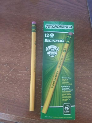 Ticonderoga Beginners Oversized Pencils With Latex-free Eraser, No 2 Thick  Tips, Pack Of 12 : Target