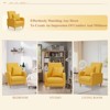 Faux-Shearling Accent Chair with Pillow, Modern Comfy Armchair with Ergonomic Backrest and Padded Armrests - 4 of 4