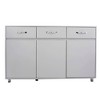DOMETOUR Storage Cabinet Three Doors Cabinet with 3 drawers Large Storage Space - 2 of 4